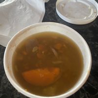 Lentil soup or brown water depending on who you ask   at Apple a Day Store & Cafe in Miami Beach