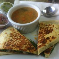Gluten free chipotle burger quesadilla at Apple a Day Store & Cafe in Miami Beach