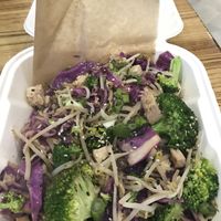 Teriyaki quinoa bowl, too much liquid at Apple a Day Store & Cafe in Miami Beach