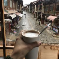 Caramel hot chocolate at The Olive Bistro in Shangri-la