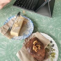 Agfhan and ginger slice at Portershed in Christchurch