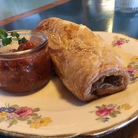 sausage roll  at Portershed in Christchurch