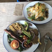 Bob’s big breakfast & Tex Mex enchiladas (daily special)  at Portershed in Christchurch