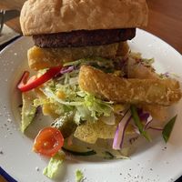 Breakfast burger   at Portershed in Christchurch