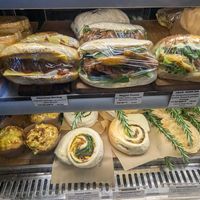 Some of the amazing sandwiches, savoury muffins, toasties, etc at Portershed in Christchurch