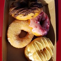 Crazy good donuts for a day on the road! at Portershed in Christchurch