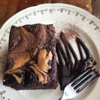 The peanut butter mud cake! at Portershed in Christchurch