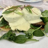 Benedict breakfast at Portershed in Christchurch