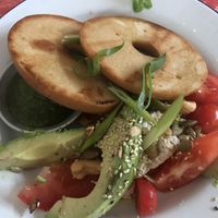 Toasted bagel (GF) at Portershed in Christchurch