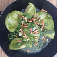 Ostiroler Schlipfkrapfen at Landtmann's Jausen Station in Vienna