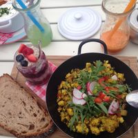 Vegan Breakfast  at Landtmann's Jausen Station in Vienna