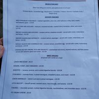 Menu at The Pancake Cafe in Durham