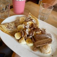 Vegan Biscoff Pancakes at The Pancake Cafe in Durham