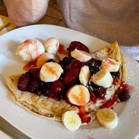 Vegan Berry Pancakes at The Pancake Cafe in Durham