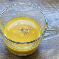 Vegan pumpkin soup  at Cafe Kinowa in Atami