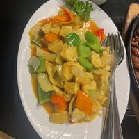 Veganes Curry-Huhn  at Lotus in Loerrach