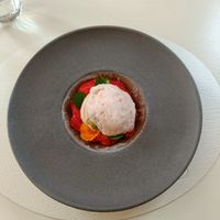 Sorbet, strawberries,... at Humus x Hortense in Brussels