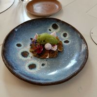 Rhubarb, sorbet and meringue at Humus x Hortense in Brussels