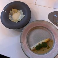 White asparagus course at Humus x Hortense in Brussels