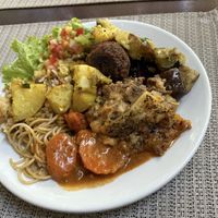 A mixture from the buffet  at Vita Natural in Sao Paulo