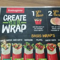 basic wrap menu at Komagene - Wrap Home in Amsterdam