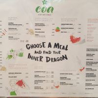 Recent menu at FRA - Coa - T1 in Frankfurt
