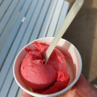 Raspberry (2€) at Gelateria Tonegutti in Timmendorfer Strand