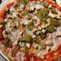 Sloppy vegan (minus red onion plus jalapeños, chilli oil and flakes)  at Pizza Express in Windsor