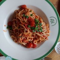 Spaghetti pomodoro made vegan upon request at ASK Italian in Colchester
