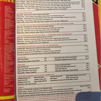 Menu at Token in Dublin