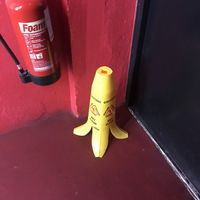 Wet floor sign at Token in Dublin