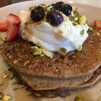 Vegan Banana Pancakes 😋 at The Social Society in Exmouth