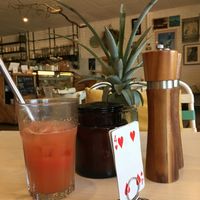 Aloha juice in a beautiful place at The Social Society in Exmouth