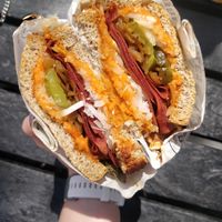 Vegan Reuben of dreams  at Cobbles Kitchen & Deli in Ogmore-by-sea