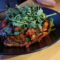 Vegan basil gniocchi at The Lifeboat Inn in Hunstanton