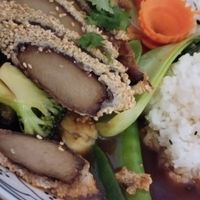 The vegan duck dish at +84 Asian Restaurant in Berlin