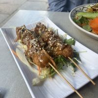 Vegan chicken satay skewers   at +84 Asian Restaurant in Berlin