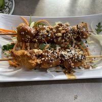 vegan "chicken" saté  at +84 Asian Restaurant in Berlin