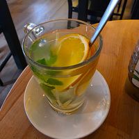 Ingwertee mit Orange und Minze at +84 Asian Restaurant in Berlin