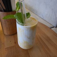 Mango Lassi mit Kokosmilch at +84 Asian Restaurant in Berlin