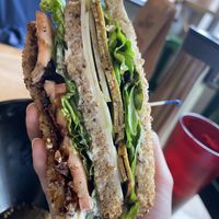 Turkey Club up close and personal 😌 coconut bacon and green apple slices yum yum yum   at Love Again Local in West Chester