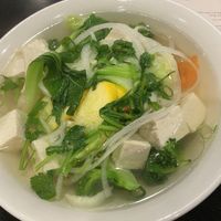 Vegan veggie pho with veggie broth. I added tofu   Order V#8 at Pho Hut & Grill in San Diego