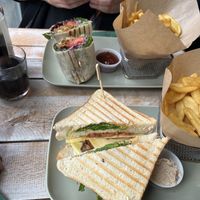Club sandwich and gyros wrap   at Veggiezz - Opernring in Vienna