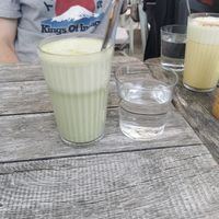 Matcha latte at Veggiezz - Opernring in Vienna