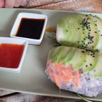 Not so well made rolls 😅 but SOOOOO tasty at Veggiezz - Opernring in Vienna