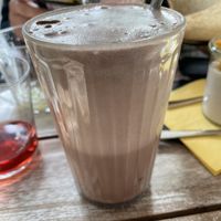 Hot chocolate with almond milkk  at Veggiezz - Opernring in Vienna