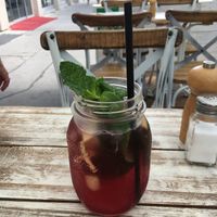 Ginger, hibiscus and mint lemonade at Veggiezz - Opernring in Vienna