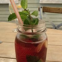 refreshing ginger mint drink at Veggiezz - Opernring in Vienna