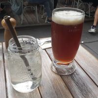 Beer and soda basil-Green peper
 at Veggiezz - Opernring in Vienna