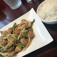 Vegan tofu beef with lemongrass sauce at Vietnam's Central in Scarsdale